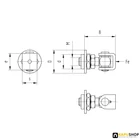 Állítható zsanér szárnyaskapuhoz, M12-es, 40 kg kapusúlyig