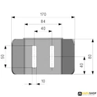 Felső kapuütköztető és kapukeret fogadókonzol 80mm