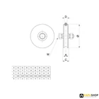 Tolókapu görgő O profilú 58 mm átmérővel D=12mm