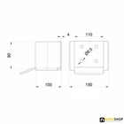 Ipari fogadó konzol 94×84 mm sínhez