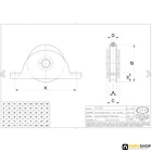 Tolókapu görgő O profilú 80 mm átmérővel süllyesztett kivitel méretek