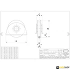 Tolókapu görgő Y profilú 80 mm átmérővel hegeszthető méretek