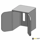 Felső kapuütköztető és kapukeret fogadókonzol 40mm