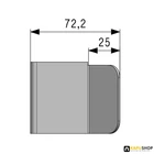 Felső kapuütköztető és kapukeret fogadókonzol 40mm