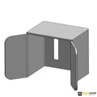 Felső kapuütköztető és kapukeret fogadókonzol 80mm