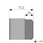 Felső kapuütköztető és kapukeret fogadókonzol 60mm