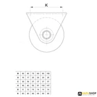Tolókapu görgő talpas O profilú 60 mm átmérővel D=12mm