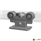 Úszókapu görgő, 5 csapágyas, furatos, 65x60x4 mm-es C-sínhez