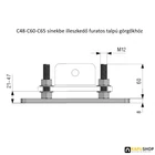 Állítható talpak – csavarozható-műszaki rajz