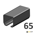 A C65-ös típusú hajlított fekete c-sín
