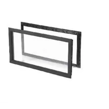  Ipari fekete hőszigetelt akril garázskapu ablak (680x373 mm)