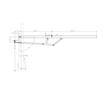 Teleszkópos összecsukható szárnyaskapu vasalat rendszer 3,5 méteres kapuszárnyig