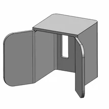 Felső kapuütköztető és kapukeret fogadókonzol 40mm