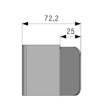 Felső kapuütköztető és kapukeret fogadókonzol 60mm