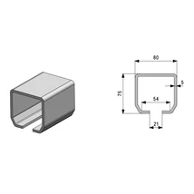 Ipari C-sín 80x75x5mm