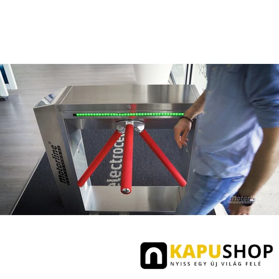 forgóvillás kapu beléptetéshez RGB LED világítással működés közben