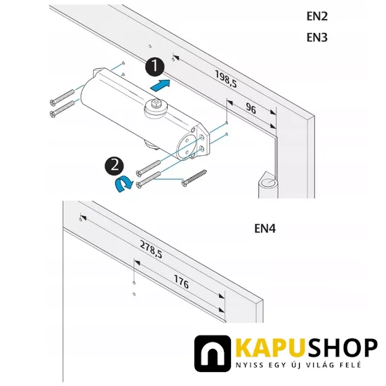 Assa Abloy DC120-EV1 szerelés
