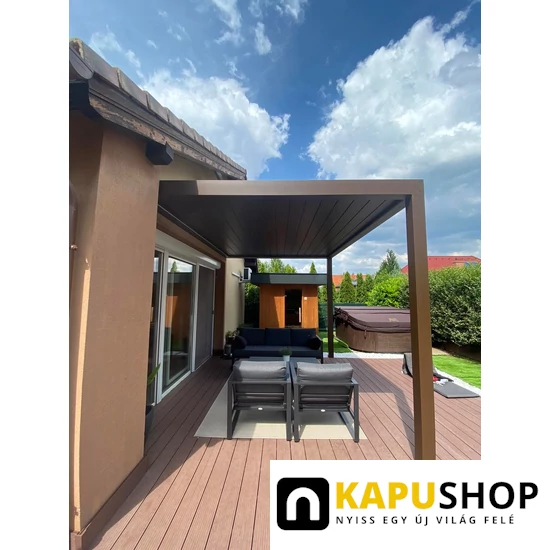 Motorline Professional Brisa Solar pergola referencia kép felhős