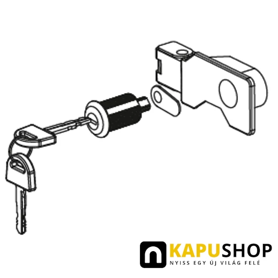 Motorline MBR09 - Kapumotor zárszerkezet kulccsal és kuplunggal