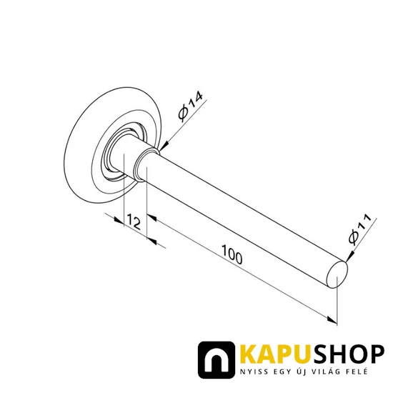Garázskapu görgő DOCO 46 mm/11 mm/35 kg 2db