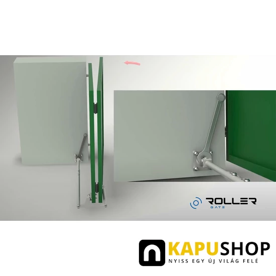 Teleszkópos összecsukható szárnyaskapu vasalat rendszer működése