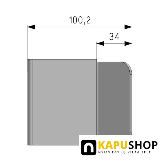 Felső kapuütköztető és kapukeret fogadókonzol 80mm