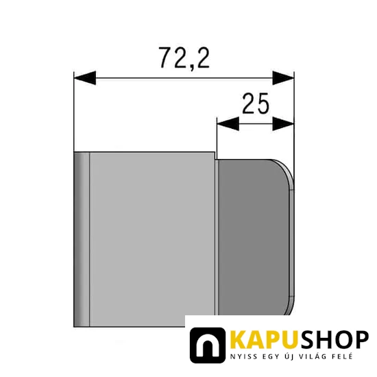 Felső kapuütköztető és kapukeret fogadókonzol 40mm