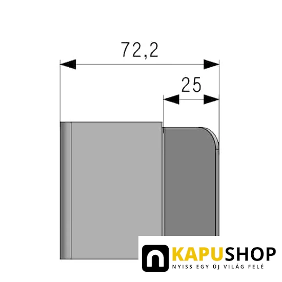 Felső kapuütköztető és kapukeret fogadókonzol 60mm