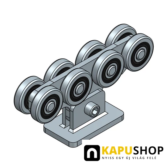 Úszókapu görgö G65/8, 65x60x4 mm-es C-sínhez