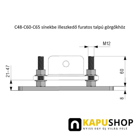 Állítható talpak – csavarozható-műszaki rajz