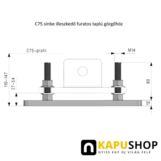 Állítható talpak – csavarozható-műszaki rajz