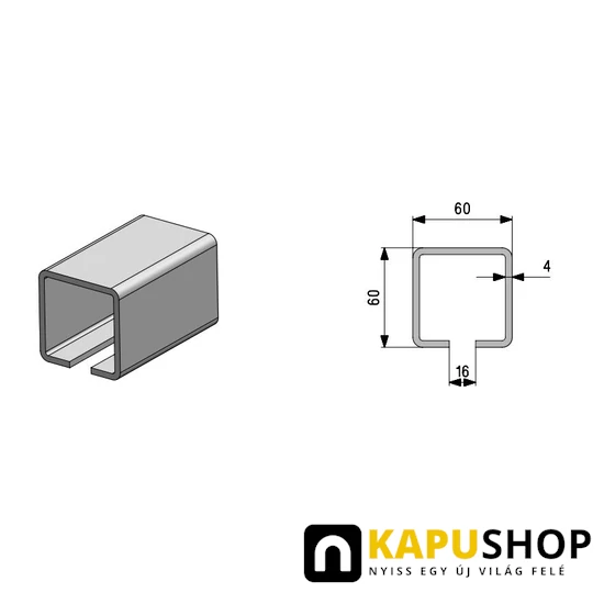 C-profil 60x60x4 mm